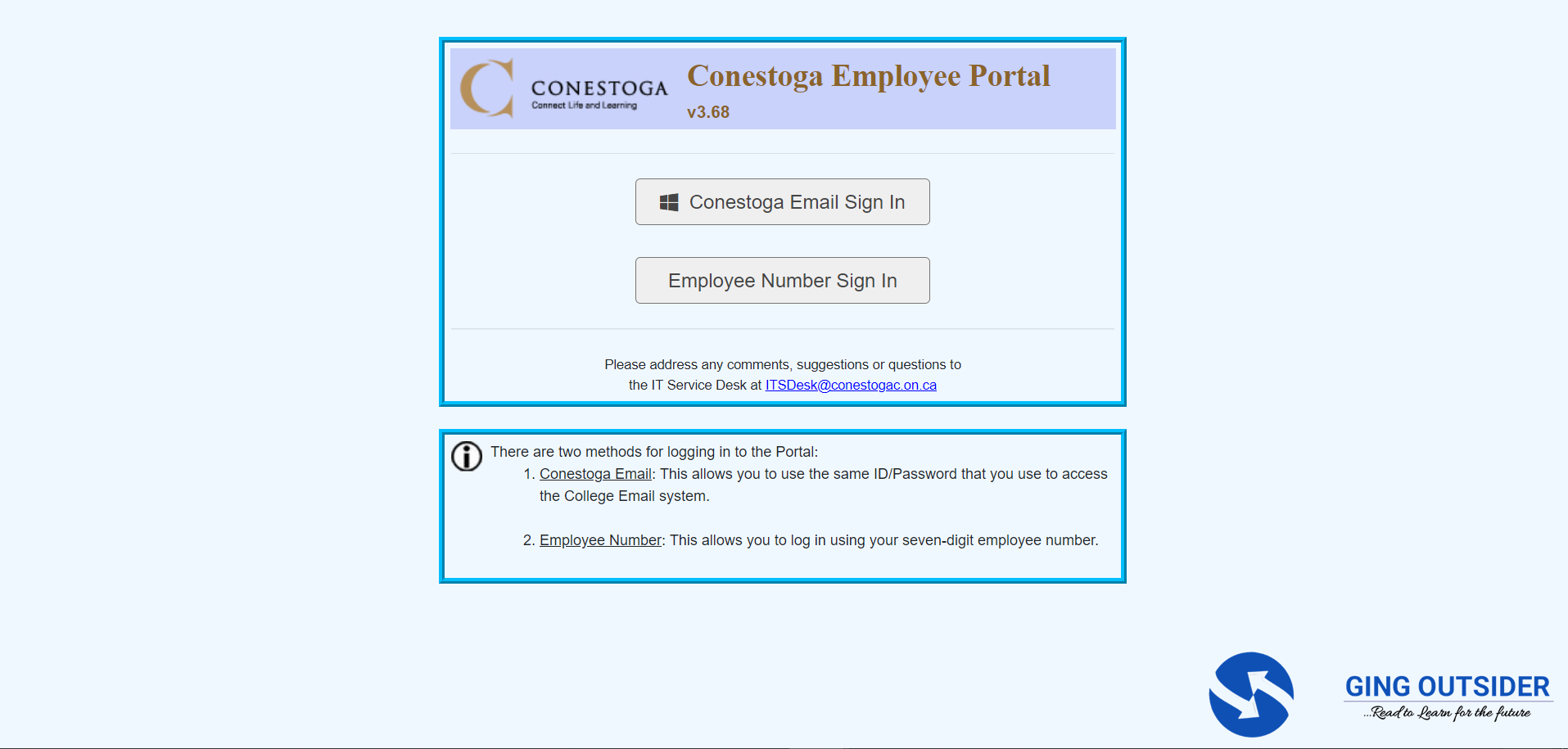 Employee Portal Conestoga