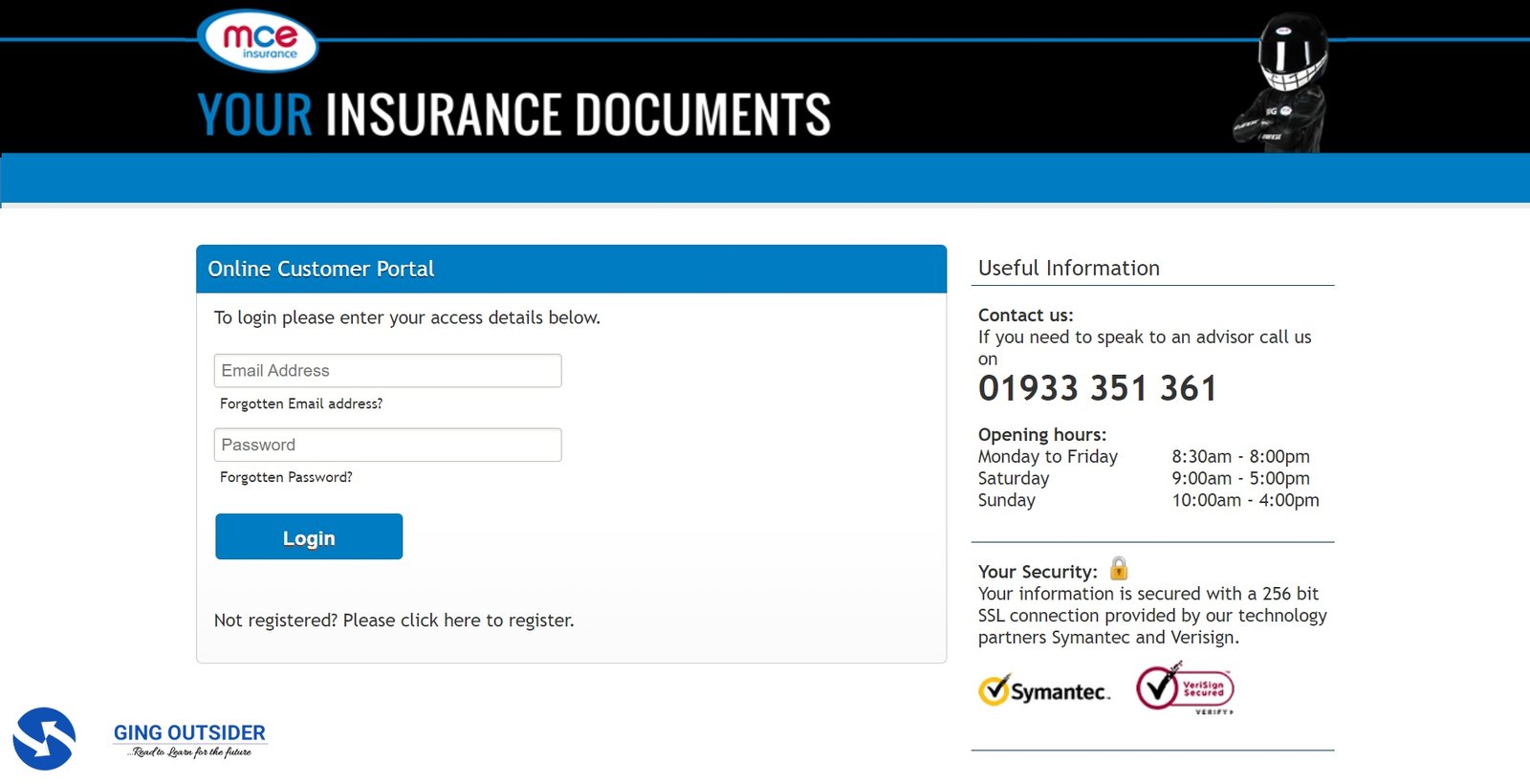 MCE Insurance Login